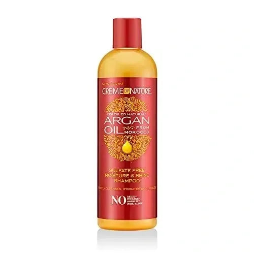 ~Argan Oil Shampoo by Creme of Nature, Moisture & Shine Shampoo, Sulfate Free Hair Care Formula, Nourishes, Hydrates, Detangles, 12 fl. oz.