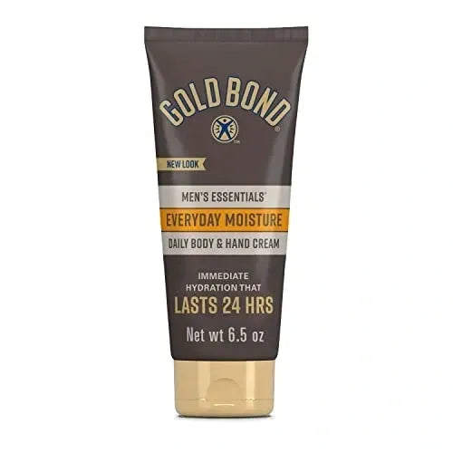 ~Gold Bond Men's Essentials Everyday Moisture Daily Body & Hand Cream, 6.5 oz., With Vitamin C