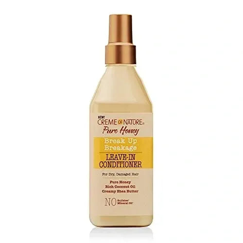 ~Creme Of Nature, Leave in Conditioner Pure Honey, Coconut Oil And Shea Butter Formula, For Dry Damaged Hair, 8 Oz