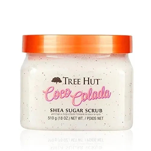 ~Tree Hut Coco Colada Shea Sugar Scrub, 18 oz, Ultra Hydrating and Exfoliating Scrub for Nourishing Essential Body Care