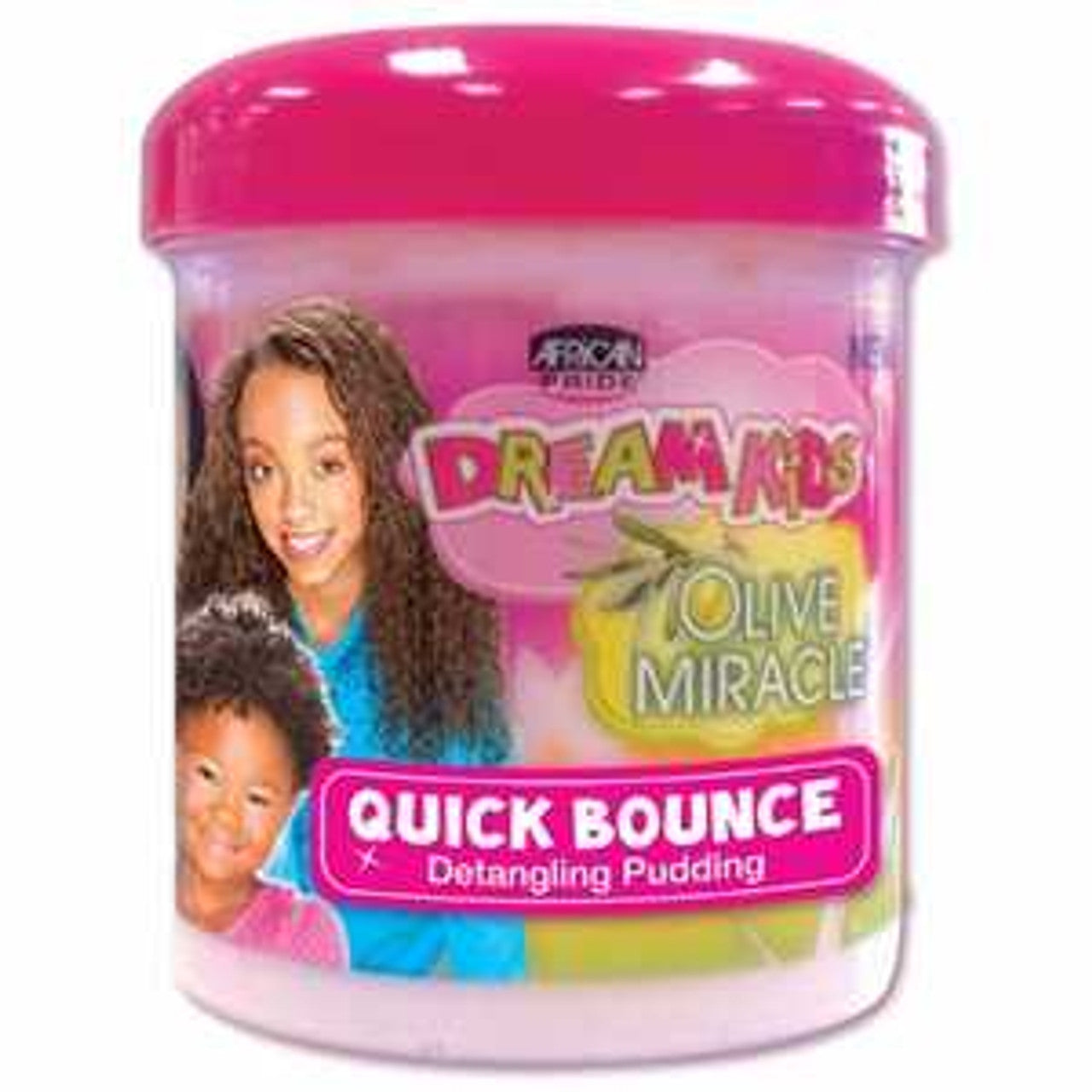 ~African Pride Dream Kids Olive Miracle Hair Detangling Pudding Leave In Cream - For Wavy & Curly Hair. Enriched with Olive Oil & Herbal Extracts, 15 Oz.