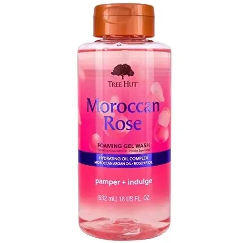 ~Tree Hut Moroccan Rose Nourishing & Moisturizing Foaming Gel Wash, 18 oz.