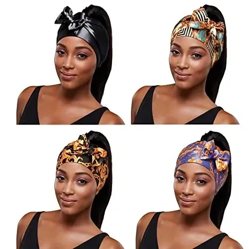 ~Red by Kiss Edge Laying Scarf Wrap for Hair Edge Silky Satin Scarf 4 PACK