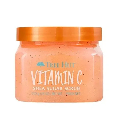 ~Tree Hut Vitamin C Shea Sugar Scrub, 18 oz, Ultra Hydrating and Exfoliating Scrub for Nourishing Essential Body Care