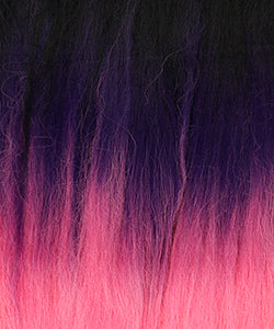 ~Sensationnel X-pression prestretched braiding hair - 3x braid 58 inch all kanekalon flame retardant synthetic braid for box braids and twists (1 pack, 3T1B/PURPLE/PINK)