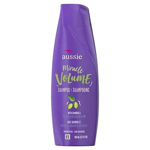 ~Aussie For Fine Hair Paraben-free Miracle Volume Shampoo W/Plum & Bamboo, 12.1 Fl Oz