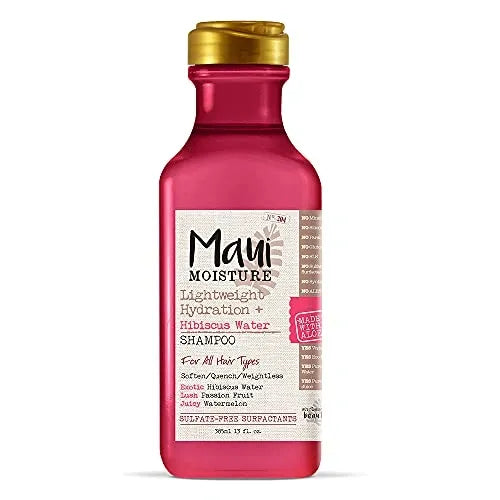 ~Maui Moisture Lightweight Hydration + Hibiscus Water Shampoo for Daily Moisture, No Sulfates, 13 fl oz