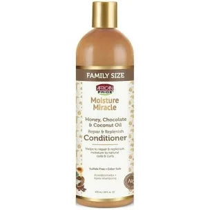 ~African Pride Moisture Miracle Honey, Chocolate & Coconut Oil Conditioner, 16oz
