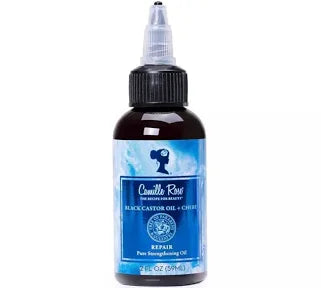 ~Camille Rose Black Castor Oil & Chebe Repair | 2 fl oz | Pure Strengthening Oil | Hair Repair Serum for Shine, Growth & Strength