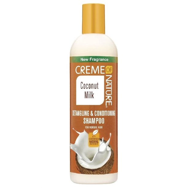 ~Creme of Nature Detangling & Conditioning Shampoo, Coconut Milk, 12oz