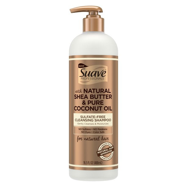 ~Suave Professionals for Natural Hair Shampoo Sulfate-Free Shea Butter and Coconut Oil, 16.5oz