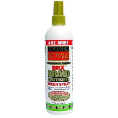 ~African Royale BRX Braid and Extensions Sheen Spray, 12 oz
