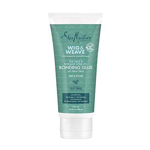 ~Shea Moisture Bonding Glue Hair Cream for Wig and Weave, Tea Tree and Borage Seed Water-based Hair Product, 6.3 oz